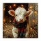 Stupell Industries White Calf with Holiday Lights Canvas Design by Riley B